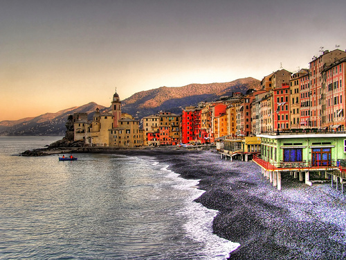 Camogli typical buildings